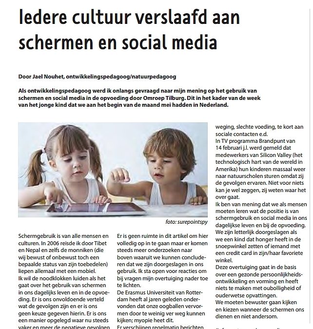 Natuurpedagoog in Wijkkrant de Koppel