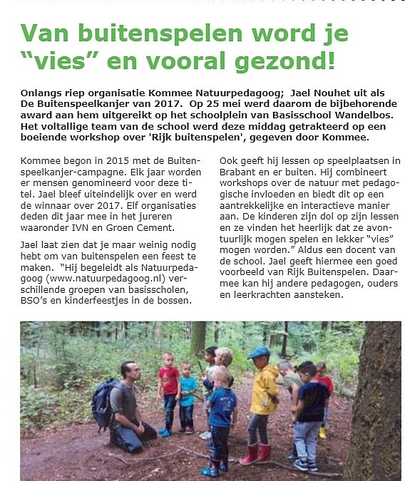 Natuurpedagoog in Wijkkrant de West