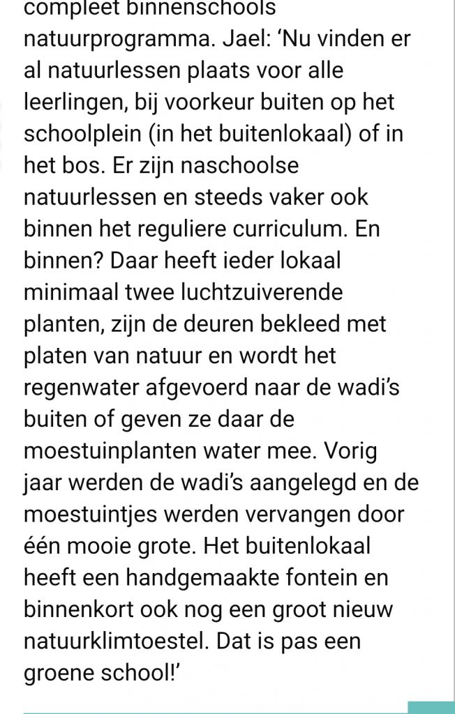 Online artikel Prima onderwijs natuurpedagoog