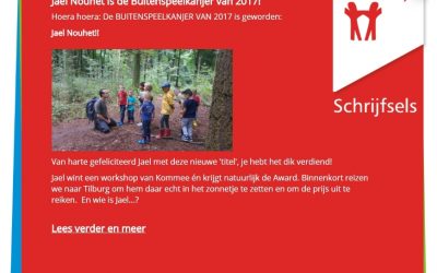 Uitreiking winnaar buitenspeelkanjer 2017